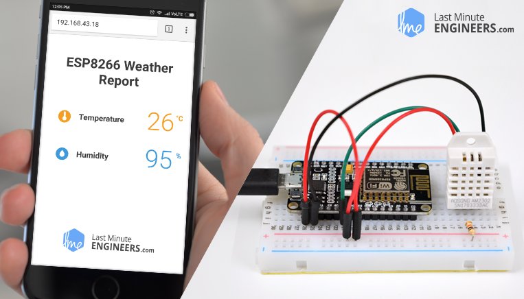 44.Interface DHT11 DHT22 w/ ESP8266 NodeMCU Using Web Server