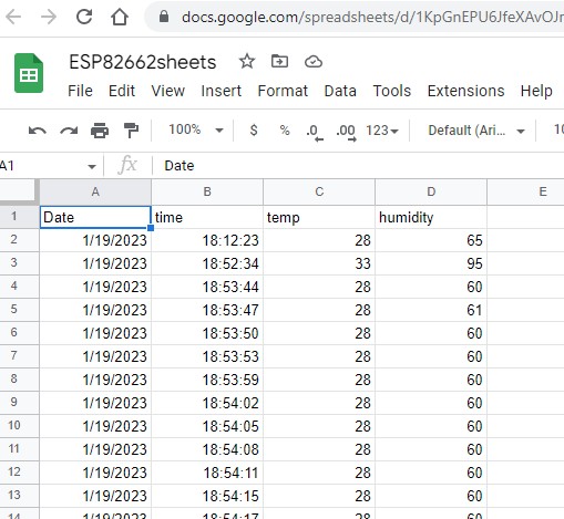 48.ESP8266 and Google Spreadsheet